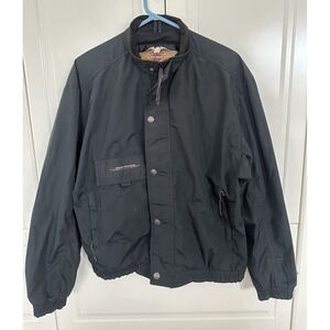 Harley Davidson  - Men's Black Zip Up & Snap Jacket - Size Medium